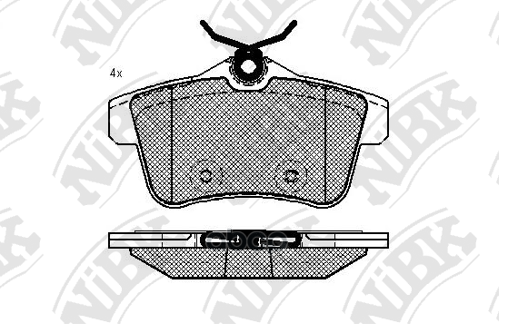 Колодки тормозные дисковые CITROEN C4 1.6 2011 -   PEUGEOT 3008 1.6 2009 -   CITROEN C4 1.6 2009 - NiBK арт. pn0473