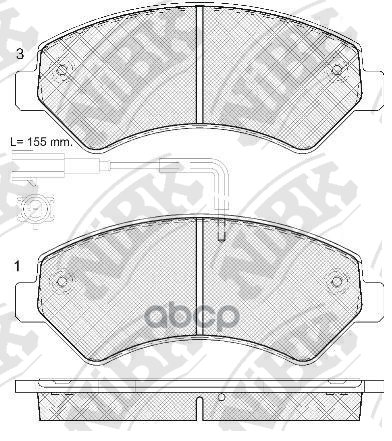 Колодки тормозные дисковые NiBK арт. PN0516W