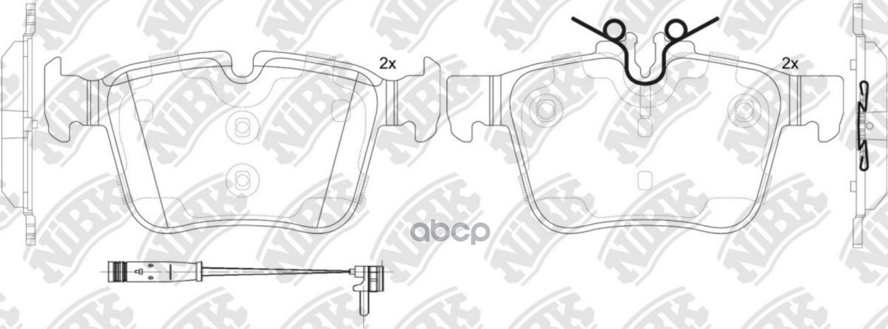 Колодки тормозные дисковые задние NiBK арт. PN0575W