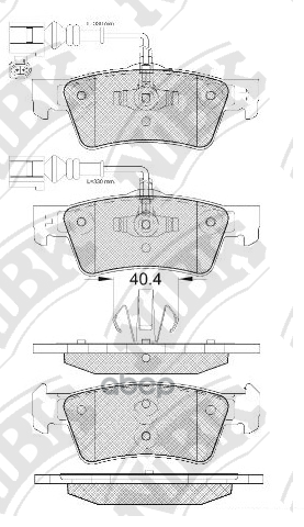 Колодки тормозные дисковые задние с датчиком износа NiBK арт. PN0611W