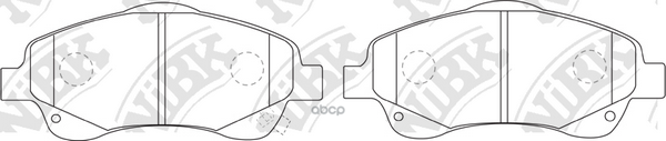 Колодки тормозные дисковые перед NiBK арт. PN1233