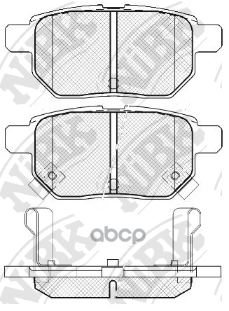 Колодки тормозные TOYOTA COROLLA 1.4 VVT-I 02/AURIS 1.6/1.4 07 задние PN1519 NiBK арт. PN1519