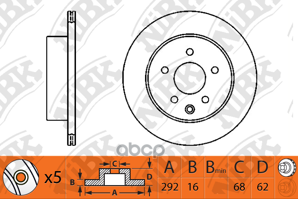 Диск тормозной NiBK арт. RN1234