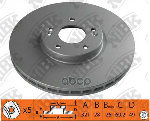 Диск тормозной NiBK арт. RN1349