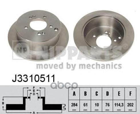Диск Тормозной Nipparts арт. j3310511
