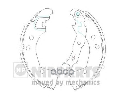 Колодки тормозные барабанные Nipparts арт. J3501055