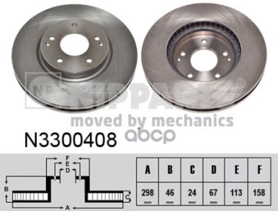 Диск Торм Ssangyong Actyon Sports  Korando Nipparts арт. n3300408