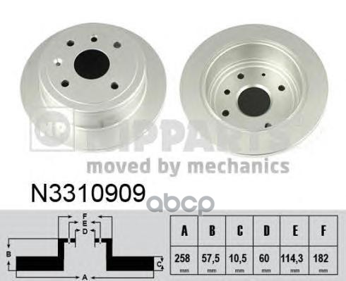 Диск тормозной Nipparts арт. N3310909