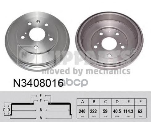 Барабан Тормозой Nipparts арт. N3408016