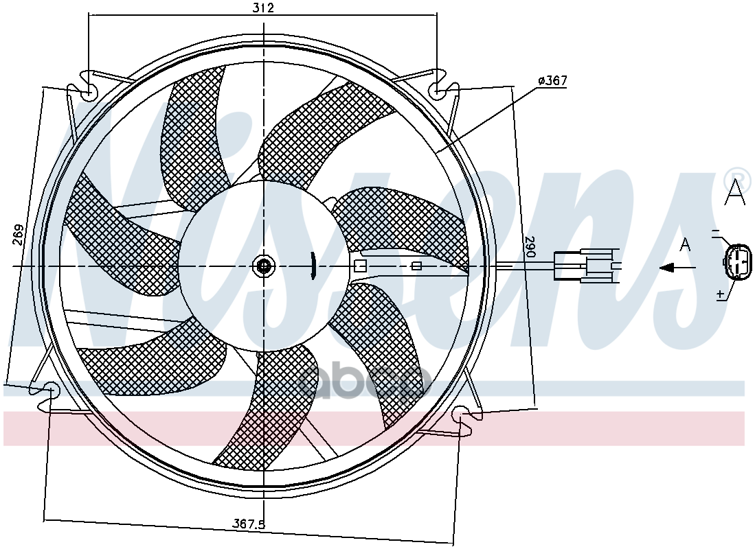 Вентилятор Citroen Ds4 (11-) 1.2 Thp Nissens арт. 85886