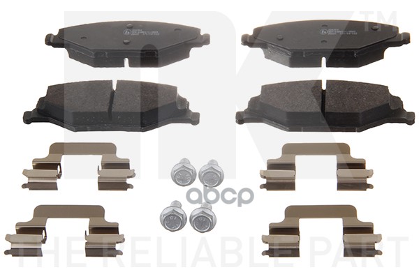 Колодки Тормозные Дисковые Передние Vw Polo 2010- (Rus), Skoda Fabia Ii 224304 Nk арт. 224304