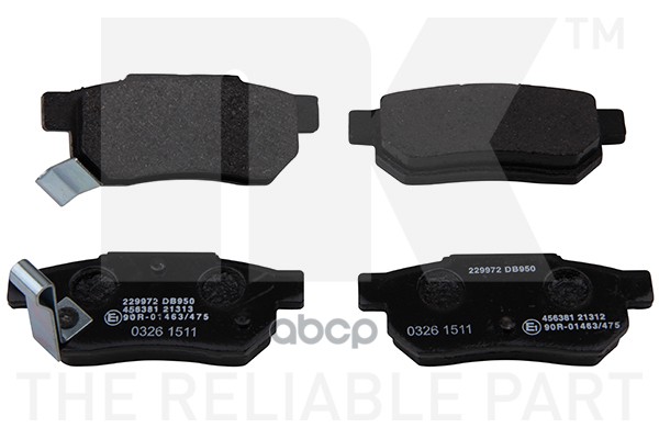 Колодки тормозные дисковые Hon Civic 85- Nk арт. 229972