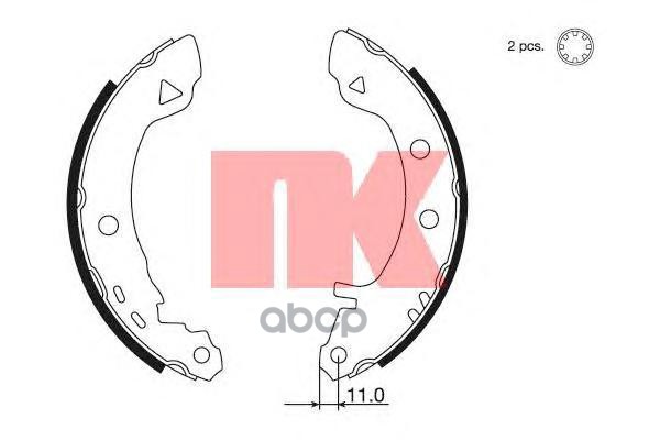 Колодки тормозные барабанные Alfa 33 83-98 Nk арт. 2710487