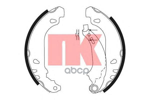 Колодки тормозные барабанные Peugeot 206 98- Nk арт. 2737636