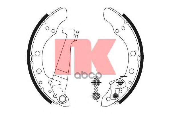 Колодки тормозные барабанные Audi  VW 75-02 Nk арт. 2747345