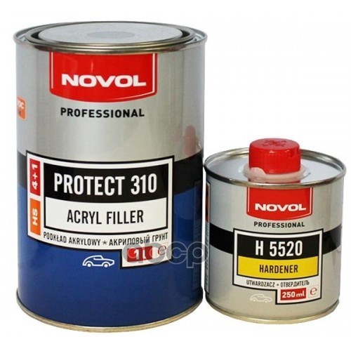 Грунт акриловый 4+1HS черный PROTECT310, 1,0+0,25 Novol 37141 - 35822 Novol арт. 37141 - 35822