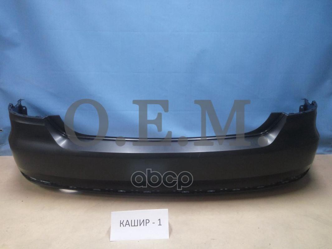 Бампер Задний Volkswagen Polo Sedan 5 2015-2020, Один Круглый Вырез Под Глушитель O.E.M. арт. OEM0348