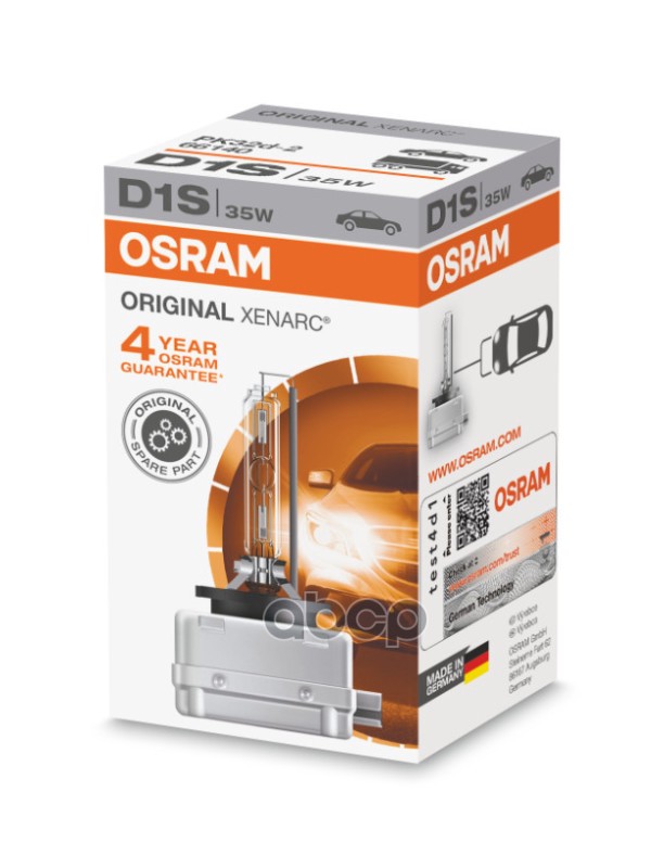 Лампа 66140 ксенон. D1S 12V(35W) PK32d-2 Osram арт. 66140