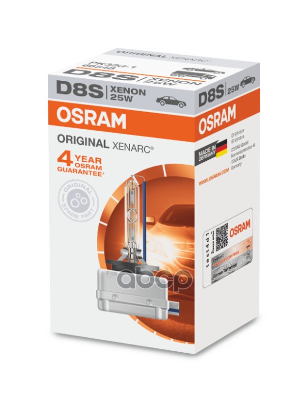 Лампа ксеноновая Original D8S 12V 25W PK32d-1 4300K 66548 Osram арт. 66548