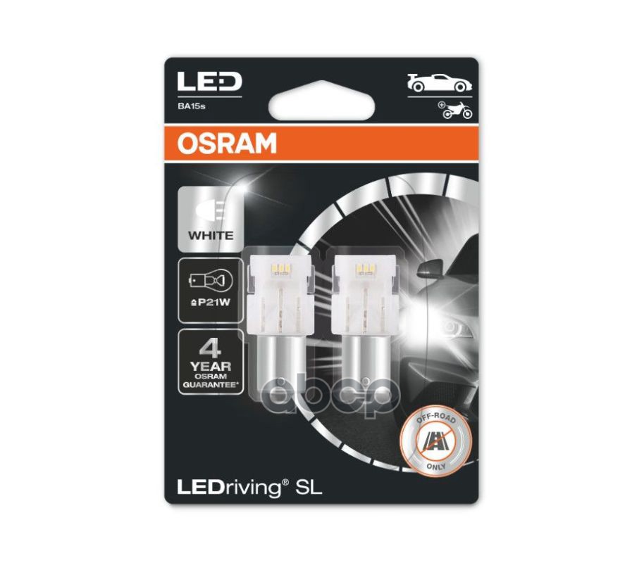 Лампа P21w 12V 1,9W Ledriving, 2Шт. Блистер 7506Dwp-02B Osram арт. 7506DWP-02B