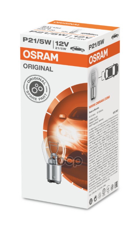 Лампа 12V P21/5W 21/5W BAY15d OSRAM ORIGINAL LINE 1 шт. картон 7528 Osram арт. 7528