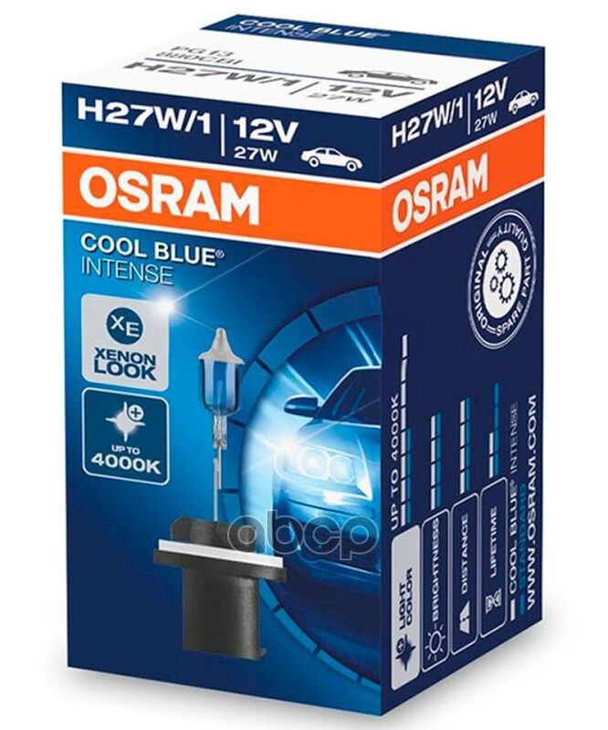 Лампа галогенная Cool Blue Intense H27/1 12V 27W PG13 4200K 880CBI Osram арт. 880CBI