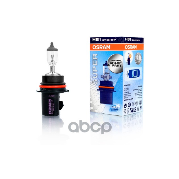 Лампа г/с HB1 (65/45W) P29t original 12V 9004XV 4008321979186 Osram арт. 9004XV