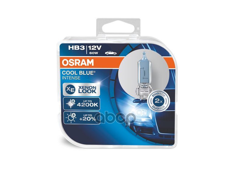 Лампа Галогенная Cool Blue Intense Hb3 12V 60W P20d 4200K (К-Кт 2Шт) 9005Cbihcb Osram арт. 9005CBIHCB