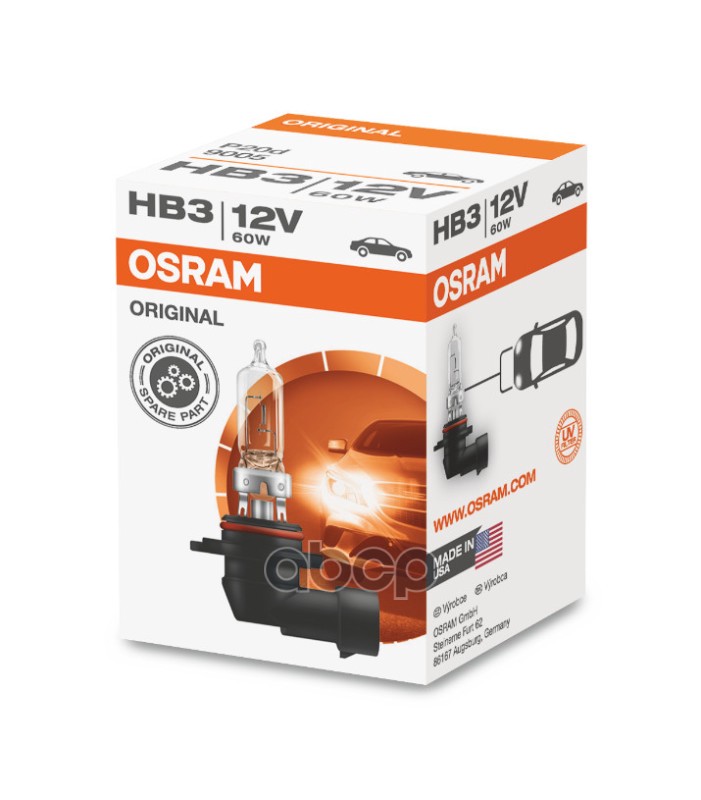 Лампа (HB3/ Галоген/ 12V 60W) Osram арт. 9005