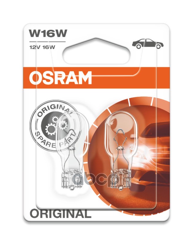 Комплект Ламп Накаливания Блистер 2Шт W16w 12V 16W W2.1x9.5d Original Line (Качество Oem) Osram арт. 921-02B