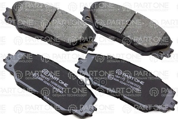 Колодки Тормозные Дисковые Пер. Toyota Rav4 06- PART-ONE арт. 1BP172
