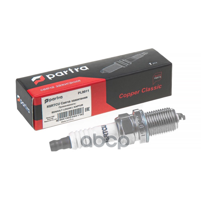 Свеча зажигания RENAULT LOGAN I (LS_) 1.4 K7J 710 1.6 K7M 710 09.2 PARTRA PL9011 PARTRA арт. PL9011