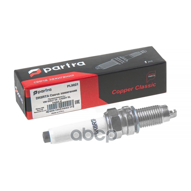 Свеча Зажигания Vw Polo 2014-> Mot.1.0l(Chya)/1.6L(Cwva) Partra Pl9021 PARTRA арт. PL9021