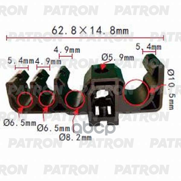 Держатель Пластмассовый Lexus,Toyota Применяемость: Трубки, Электро Проводка PATRON арт. P37-1028