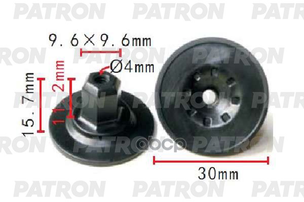 Гайка Пластмассовая Audi, Seat, Skoda, Volkswagen Применяемость: Моторный Отсек, Защита P371450 PATRON арт. P371450