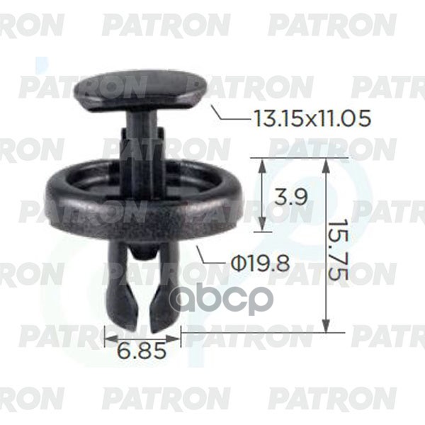 Клипса пластмассовая Toyota применяемость: защита картера PATRON арт. P372446