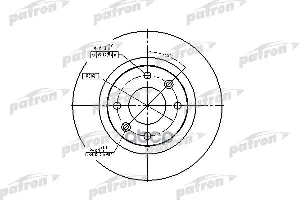 Диск Тормозной Передн Citroen: Bx 82-93, Bx Break 83-94, Peugeot: 305 I 77-82, 305 Ii 82-90, 305 Ii Break 82-88, 405 I 87-92,...