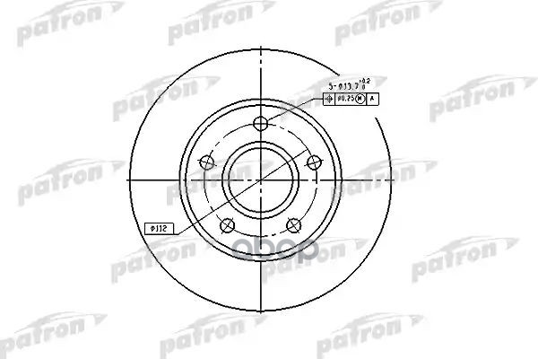 Диск тормозной передн PBD1647 PATRON арт. PBD1647
