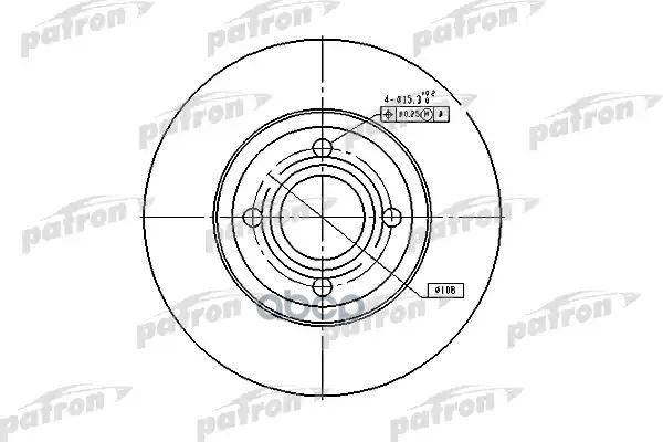 Тормозной диск PBD2597 (DF2597) PATRON арт. PBD2597
