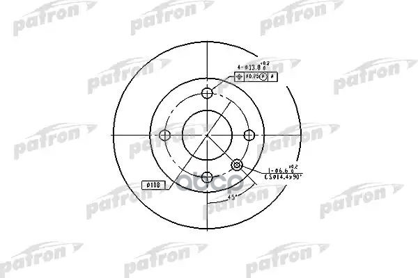 Диск тормозной передн PATRON арт. PBD2598
