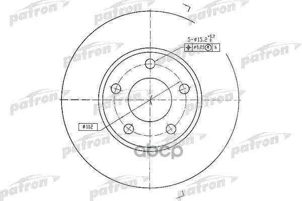 Диск Тормозной Передн Audi: 100 84-90, 100 Avant 84-90, 200 83-91, 200 Avant 83-91, Quattro 80-91 PATRON арт. PBD2626