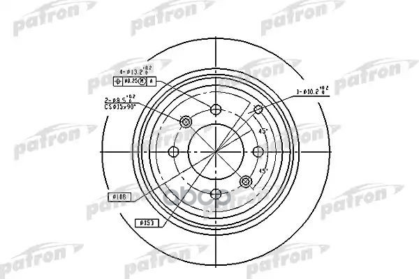 Диск тормозной задн PBD2781 PATRON арт. PBD2781
