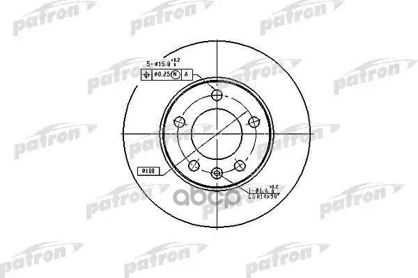 Диск тормозной задн PBD2805 PATRON арт. PBD2805