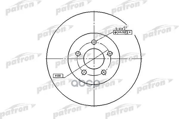 Диск Тормозной Передн Chrysler: Cirrus -00,Sebring 01-06,Dodge: Stratus -06,Plymouth: Breeze -00 - Обод 15-16 PATRON арт. PBD...