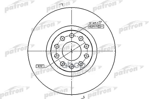 Диск Тормозной Передн Audi: A6 94-97, A6 Avant 94-97, A8 94-02 PATRON арт. PBD7728