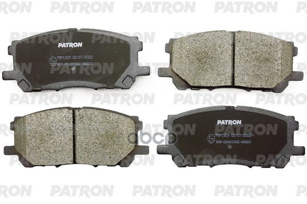 Колодки тормозные дисковые перед. LEXUS: RX 03-, TOYOTA: HARRIER 03-, KLUGER 03- PBP1329 PATRON арт. PBP1329