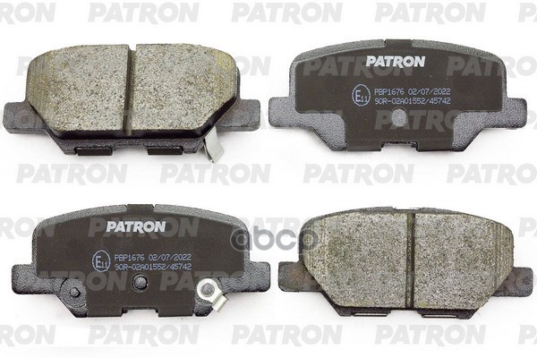 Колодки тормозные дисковые зад. Mazda 6 13- PBP1676 PATRON арт. PBP1676