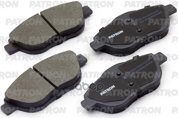Колодки Тормозные Дисковые Пер Citroen Peugeot C3 / 2008 09- PATRON арт. PBP260