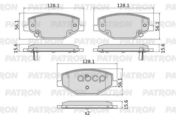 Колодки тормозные дисковые перед GEELY Coolray 20- PBP270 PATRON арт. PBP270