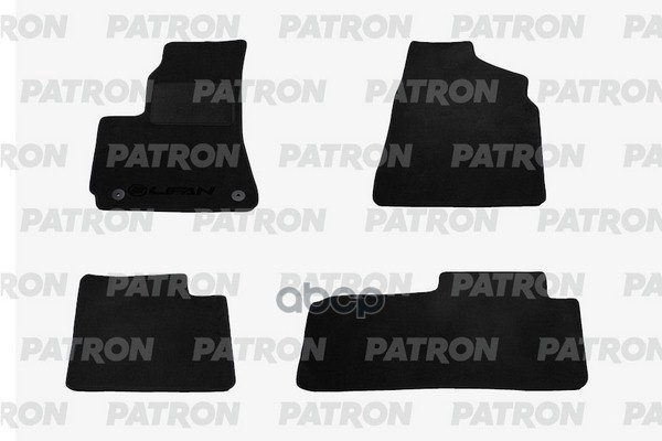 Комплект Автомобильных Ковриков Текстильных Lifan X60 2012-2015 Задний Коврик Через Тоннель PATRON арт. PCC-LIF002